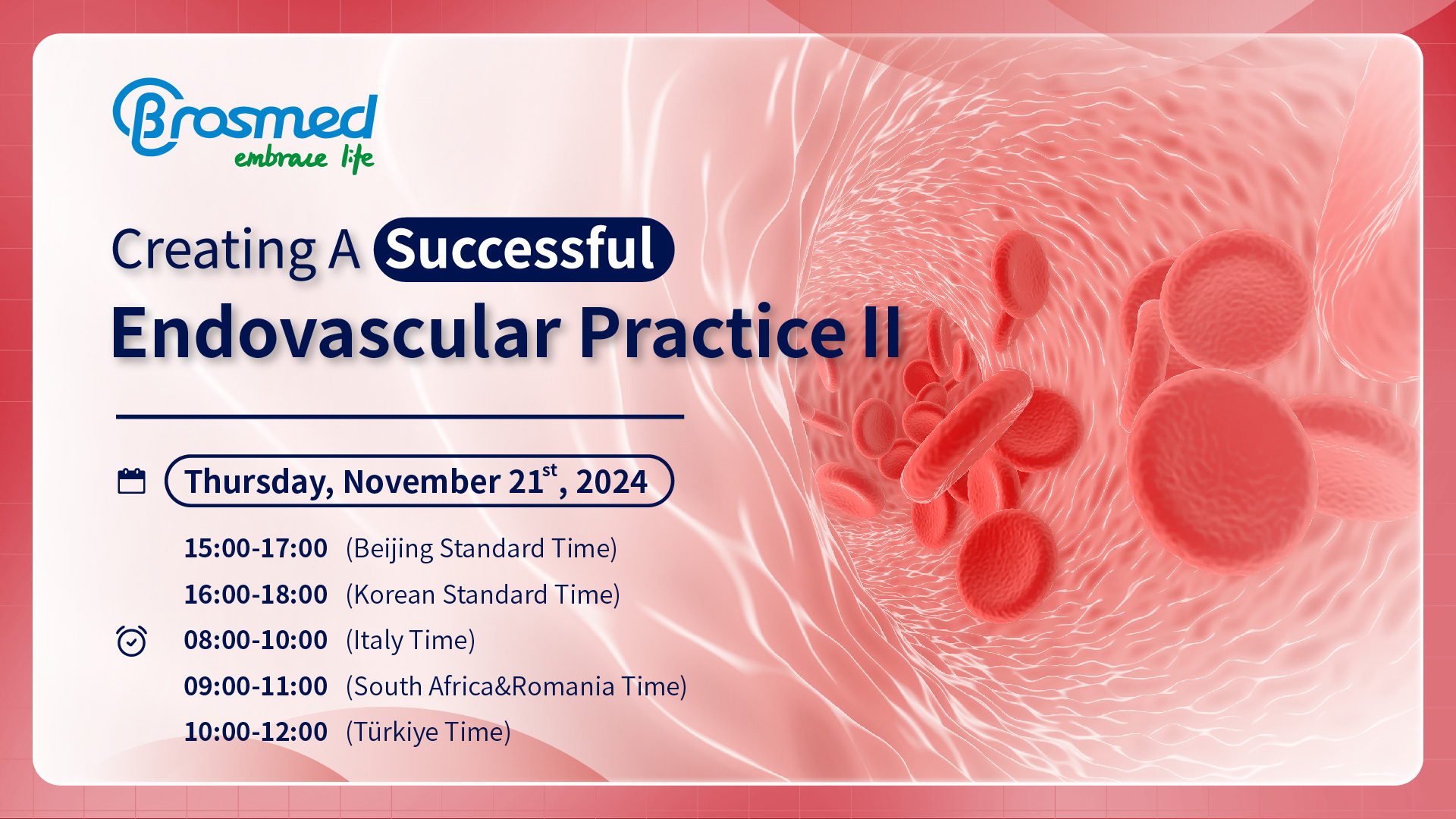 Webinar Invitation | Creating A Successful Endovascular PracticeⅡ. Nov. 21